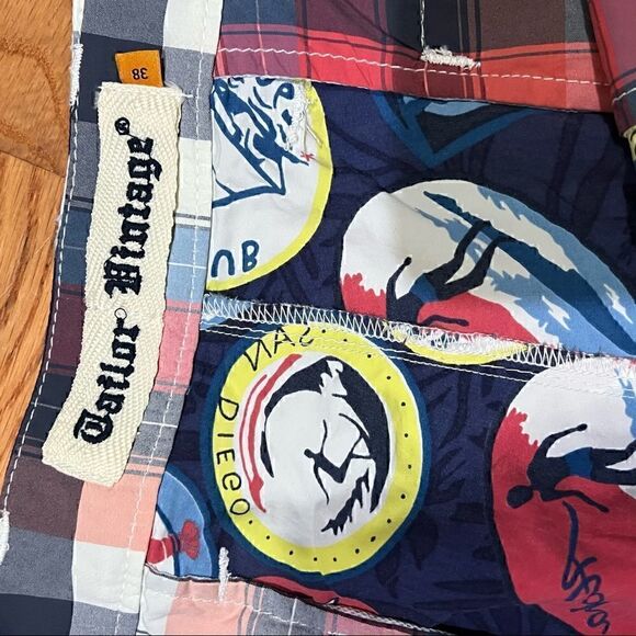 38 TAILOR VINTAGE HYBRID SWIM SHORTS NWT - Picture 3 of 5